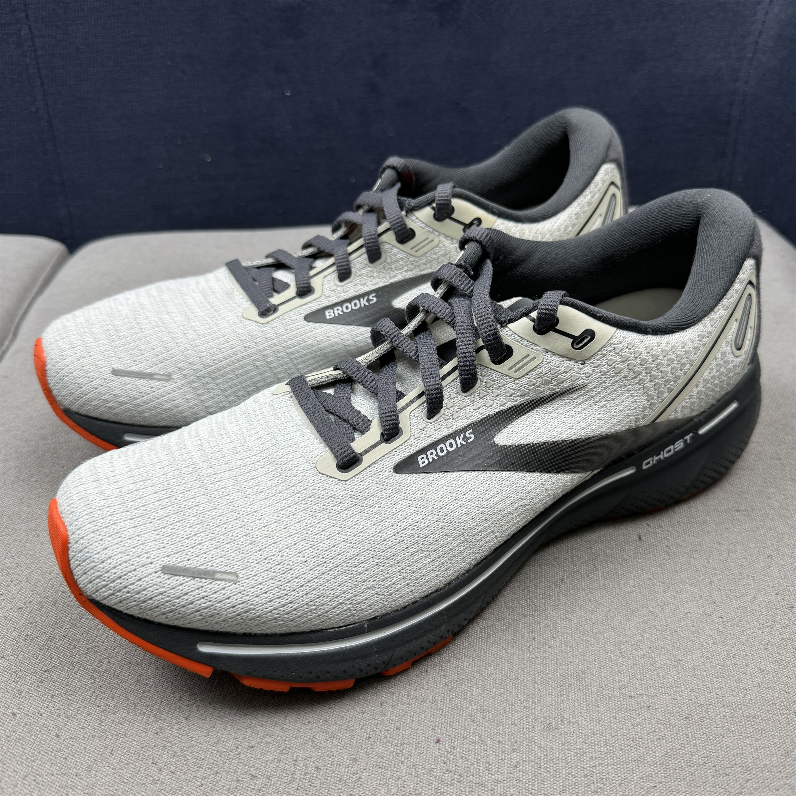 43码 Brooks  Ghost 14 幽灵 灰橘 跑步鞋 美中古无盒 跑步鞋