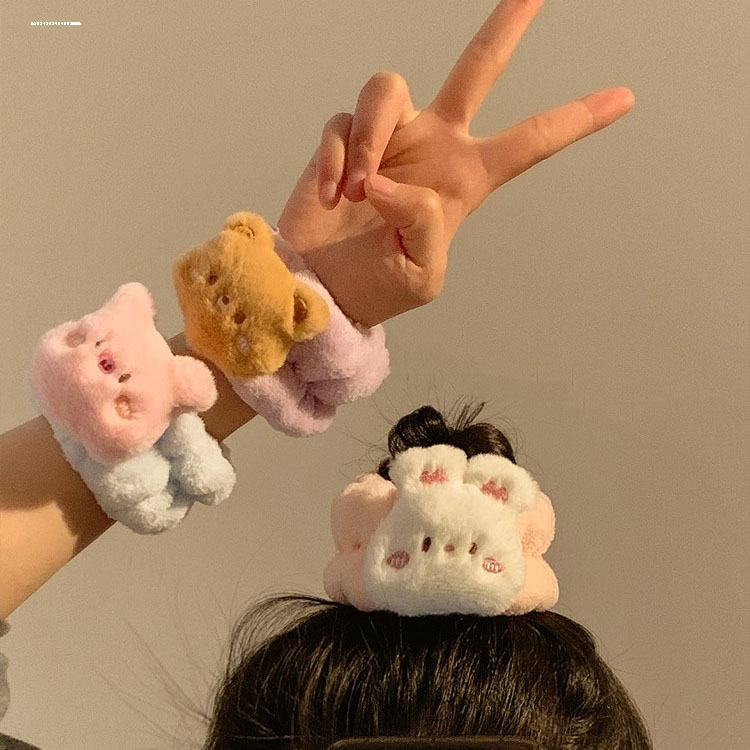 卡通洗脸手腕带发圈防水时尚2023简约气质新款洗漱神器甜妹发饰