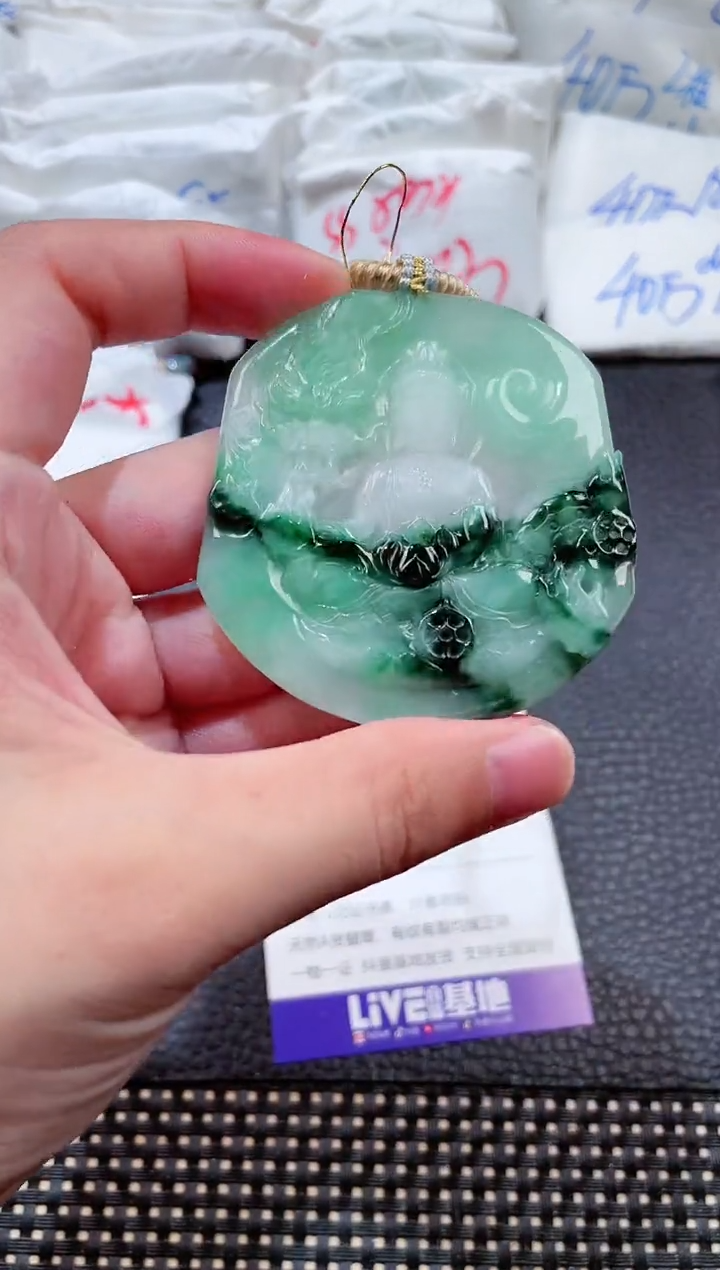 【闪购商品】翡翠颈饰未镶嵌00002542观音
