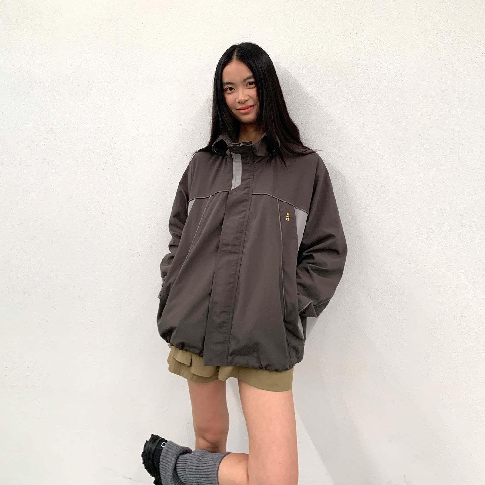 roaringwild a arch 深灰色/卡其灰/浅蓝色防风骑行服