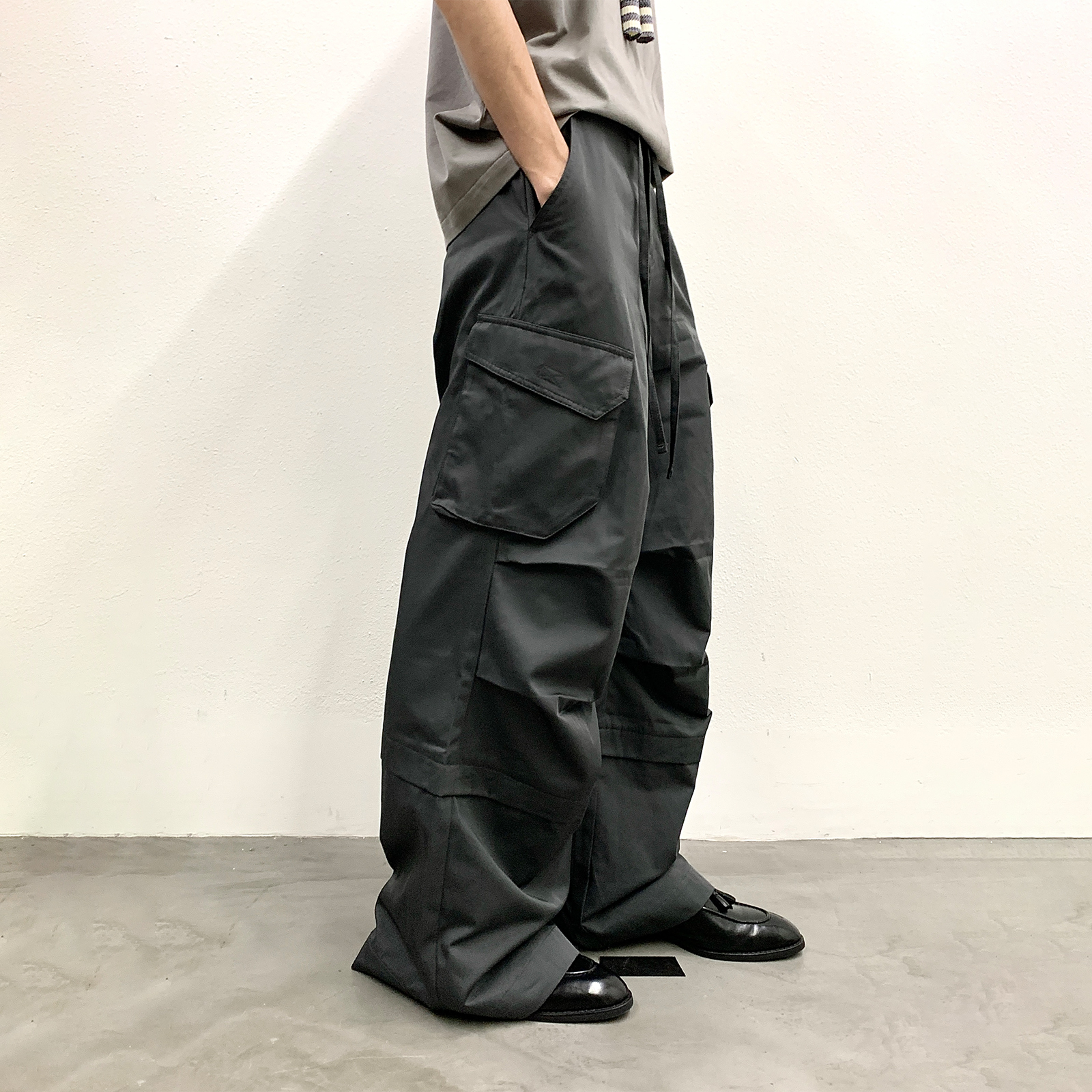 roaringwild a arch 咆哮野兽 抽绳立体口袋宽松伞兵工装裤