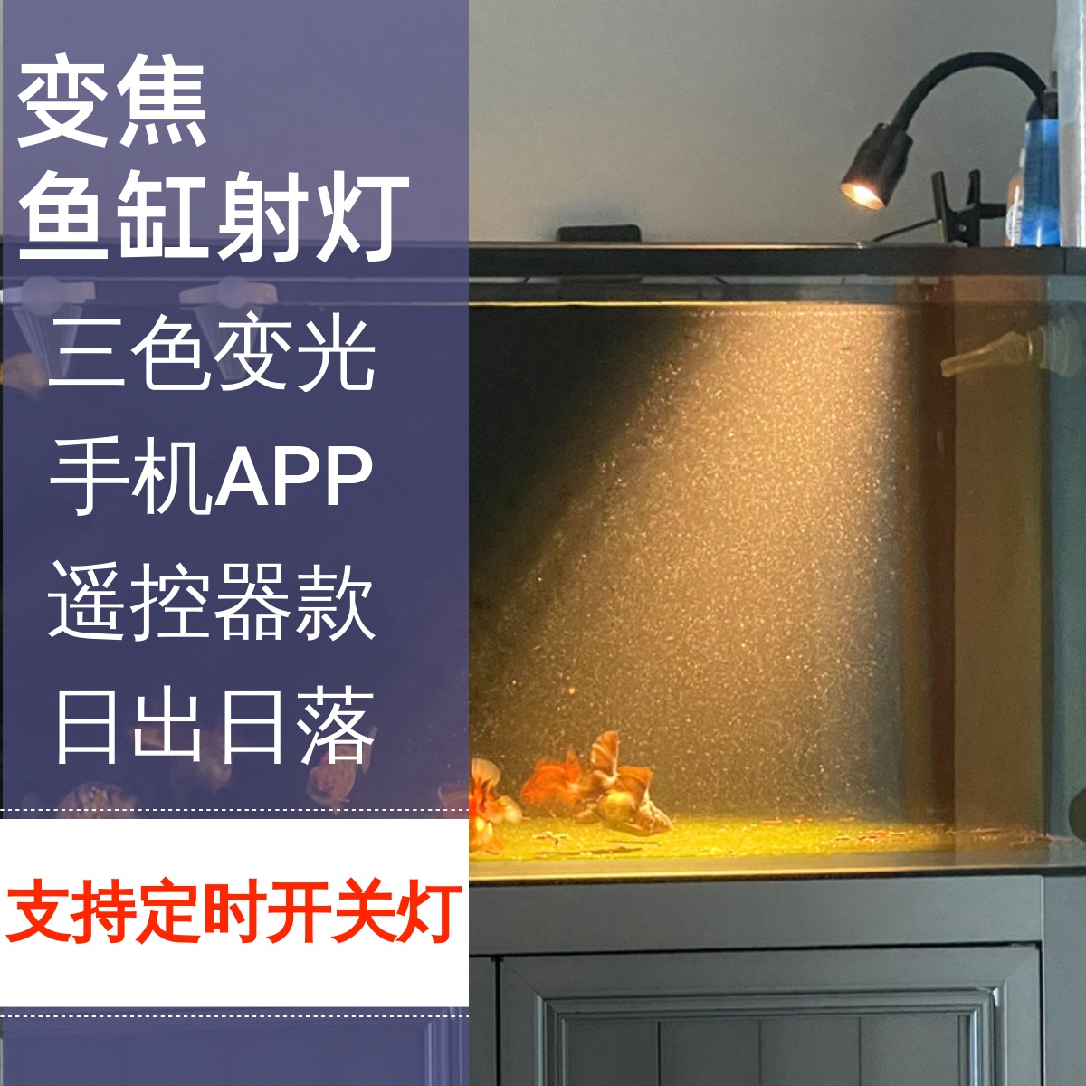 可定时调焦南美鱼缸射灯造景专用三湖雷龙原生水草防水led鱼缸灯