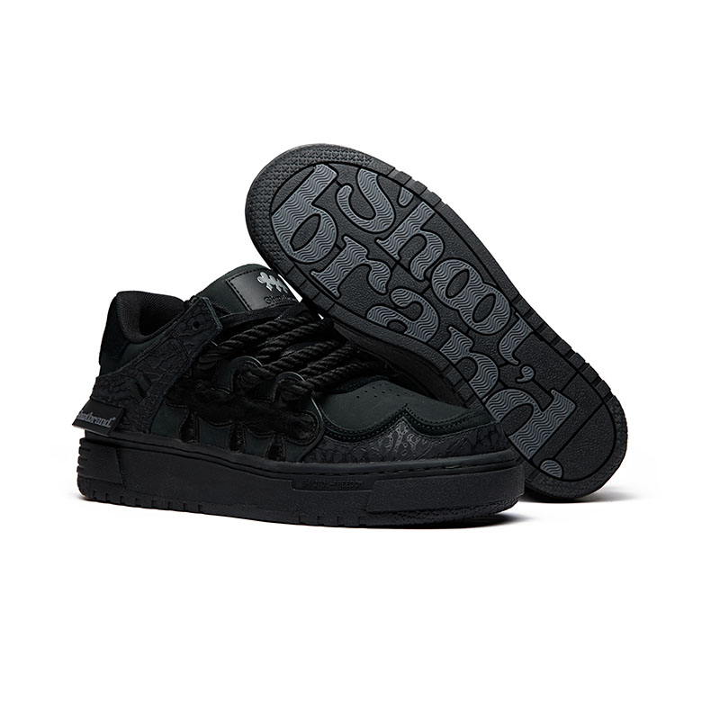 【明星同款】自由一号板鞋国潮梅花鞋黑武士低帮耐磨厚底SHOOTBRAND