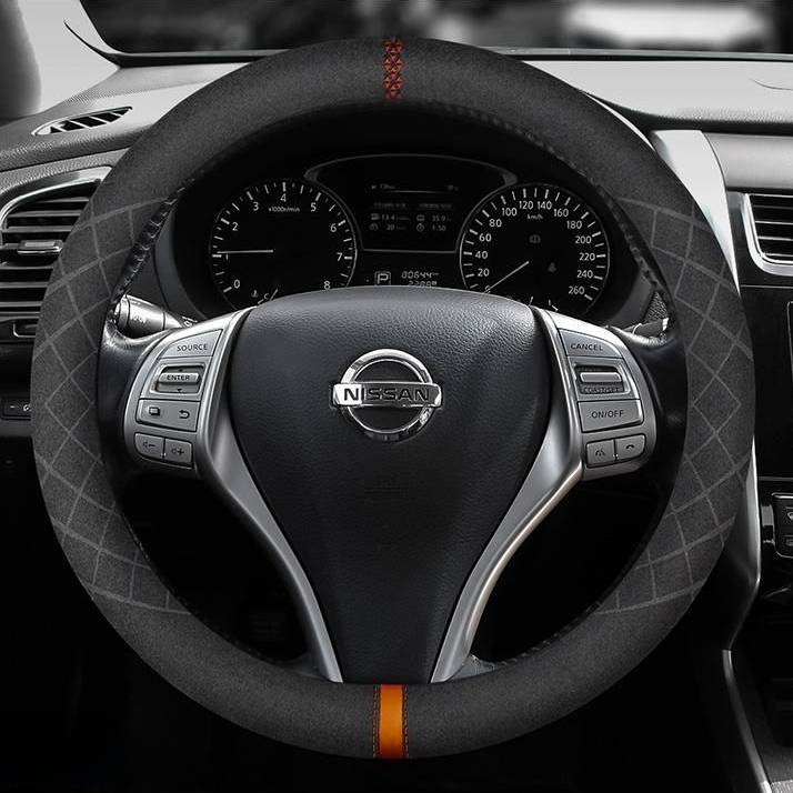 方向盘套翻毛皮黑色奇骏21轩逸天籁奇骏逍客阳光汽车真四季方向盘