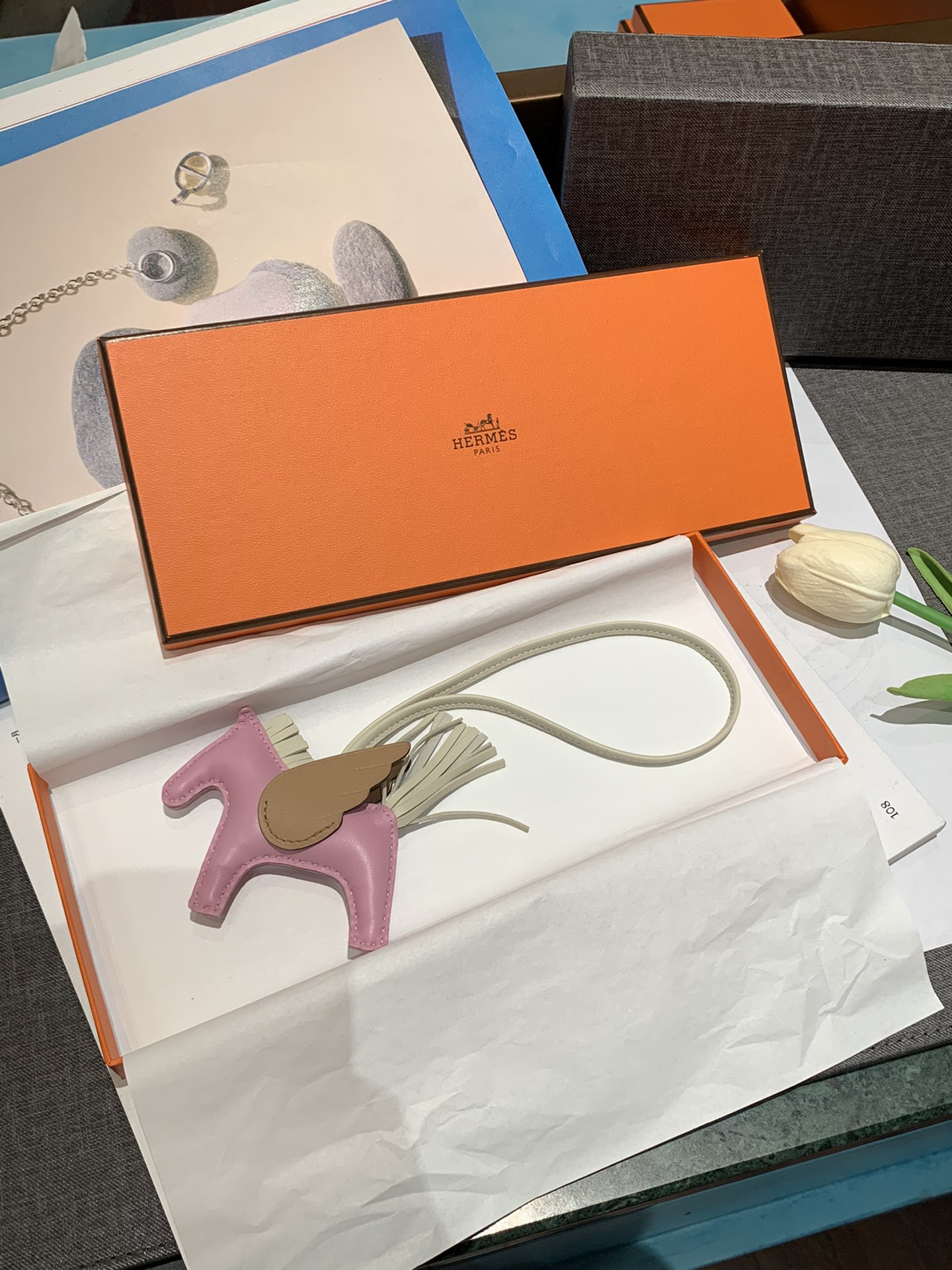 全新未使用 Hermes/爱马仕 小飞马挂件 包包 U刻挂饰 /SP12823