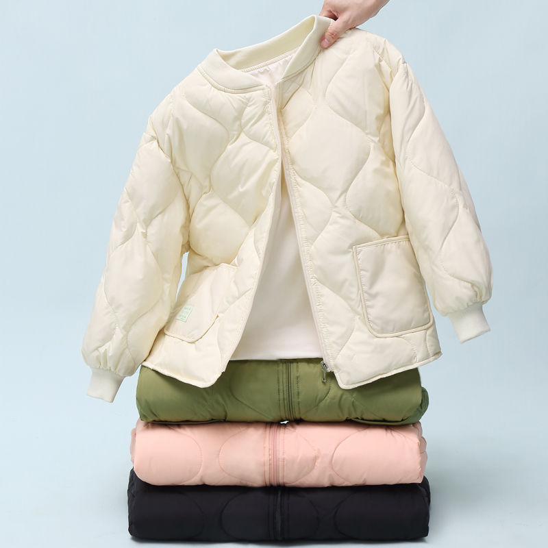 校服2023冬季韩版儿童羽绒内胆男生短款上衣女童保暖羽绒服洋气
