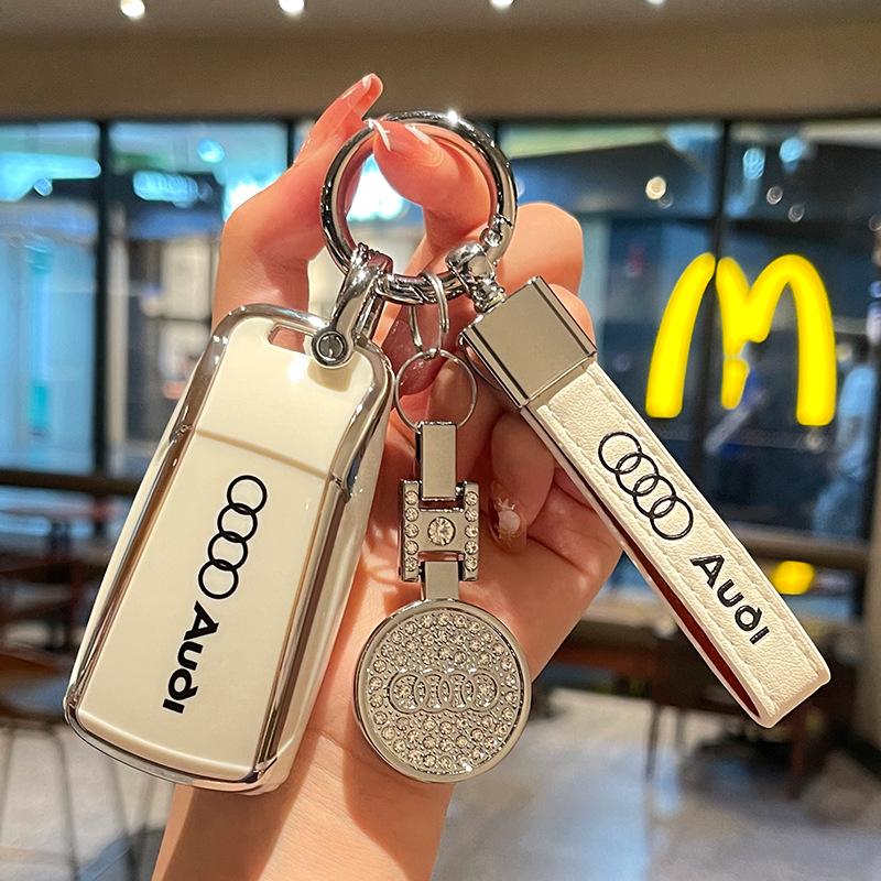 适用奥迪A4L钥匙套A6L/Q5L/A3L/Q3/Q2L/A5/Q7全包TPU保护壳包扣