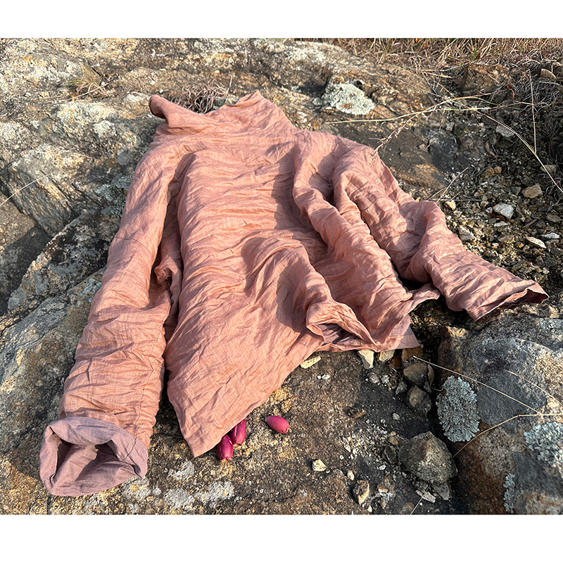 4211 原创自制春秋冬季双层苎麻堆堆领上衣文艺宽松上衣