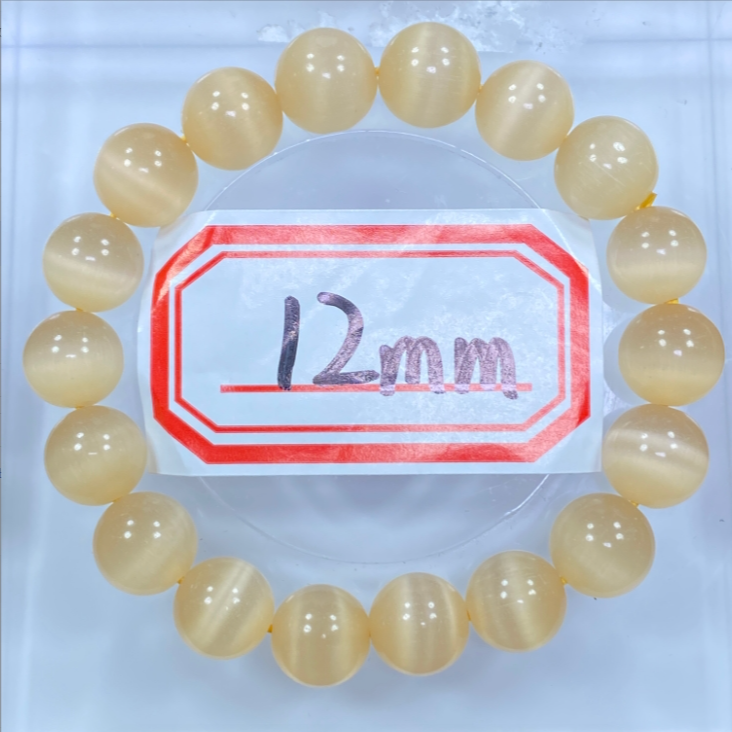 藕粉猫眼12mm手串发一条C82
