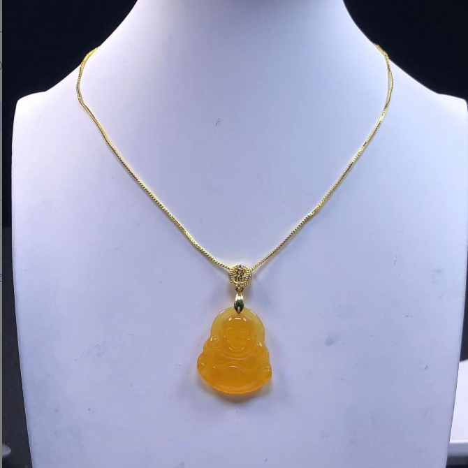 佛公鸡油黄吊坠发一个 随机L21