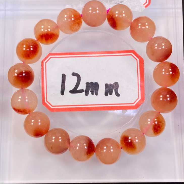 红白飘花12mm手串发一条C68