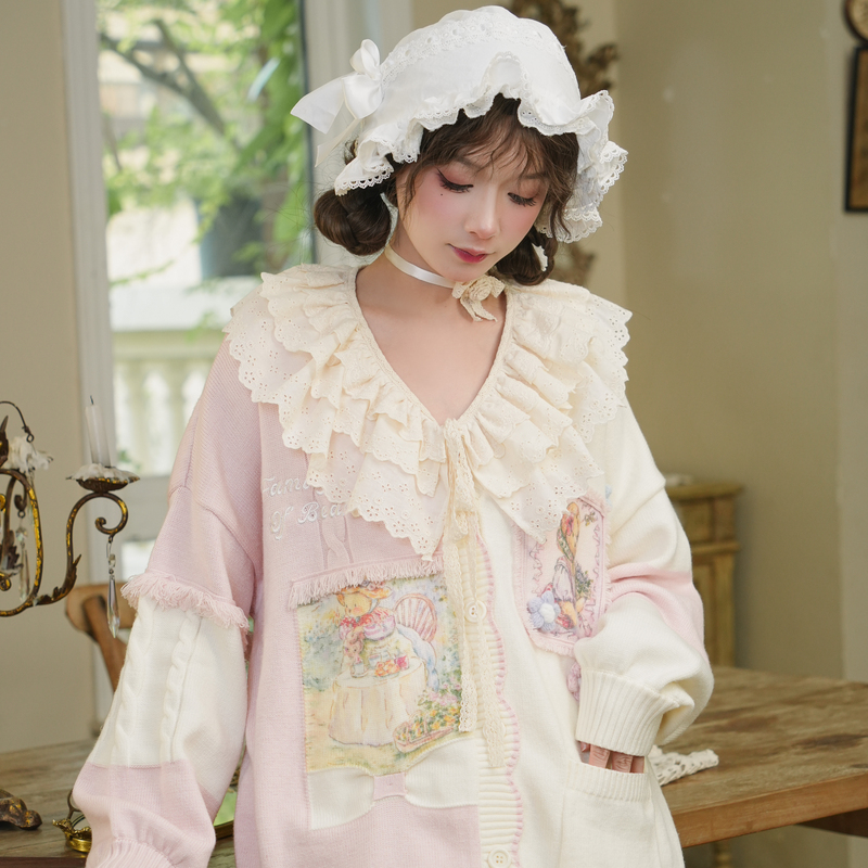 森女部落原创氛围感搭配假领子花边蕾丝田园风配饰系带