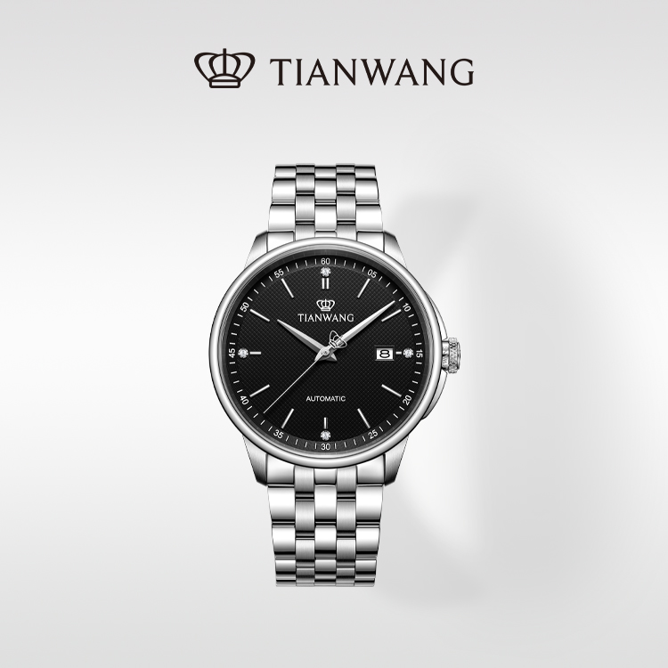 天王表恒隽男士商场同款休闲情侣黑盘钢带新款GS51172S.D.S.B