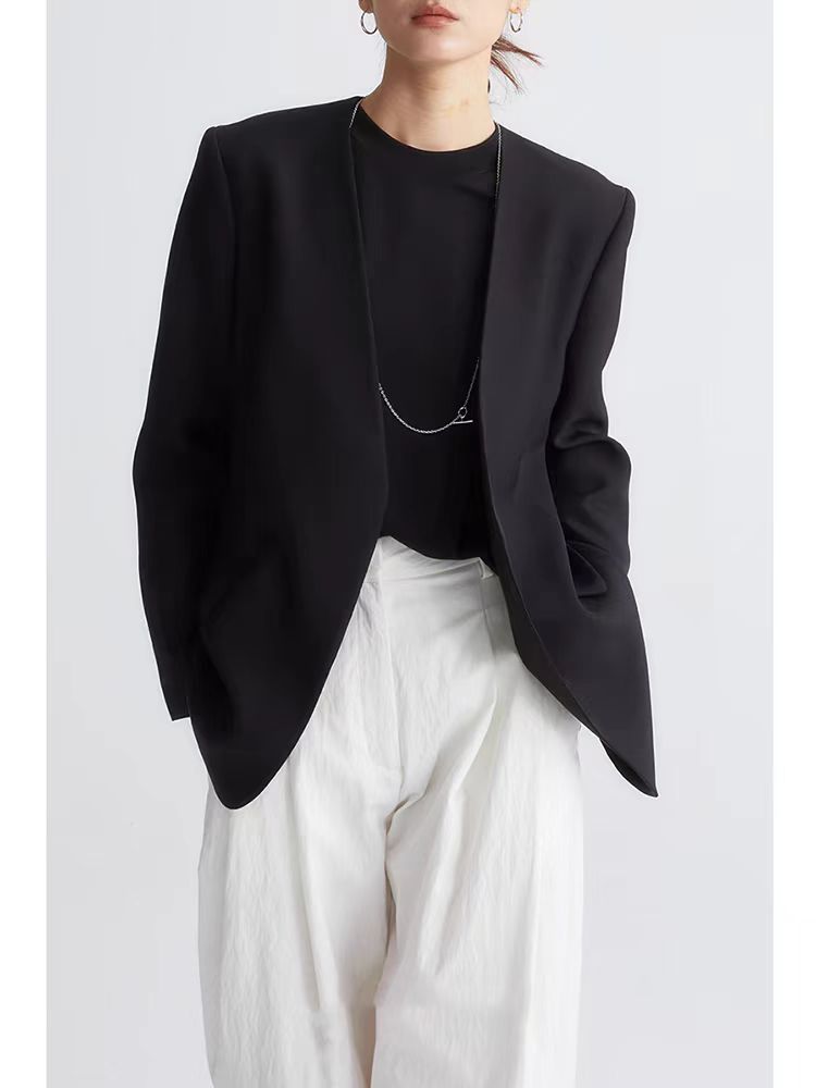 圆领高品质时尚气质西装