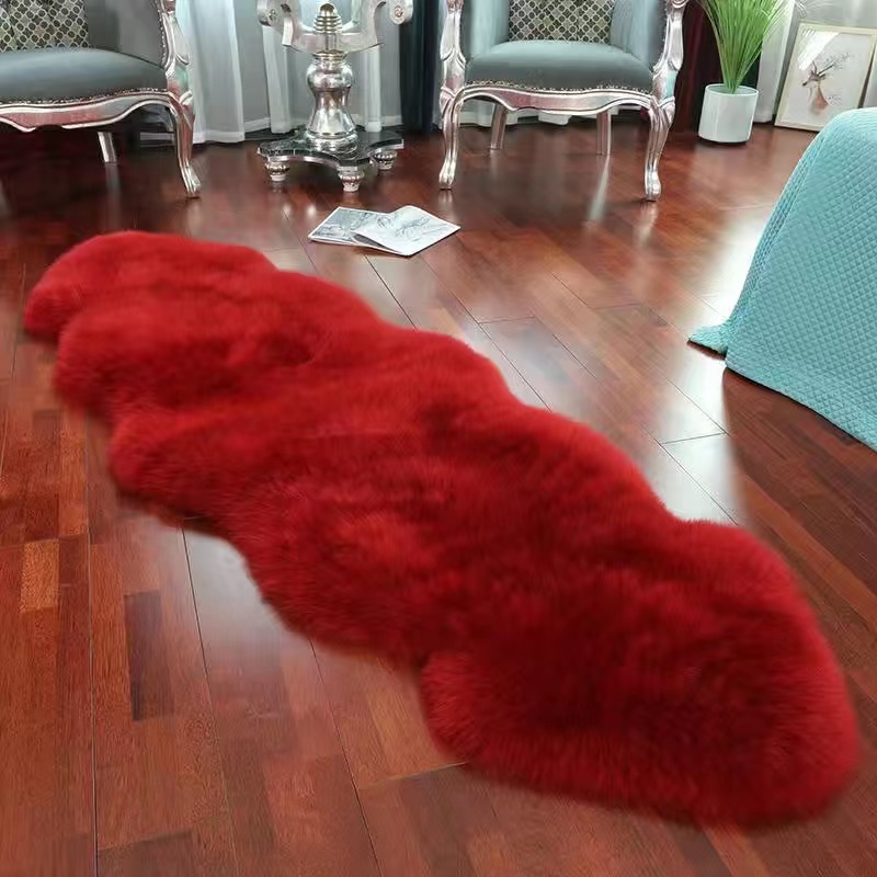 皮毛一体沙发垫羊皮坐垫飘窗垫地垫保暖地毯卧室家用沙发垫床边毯