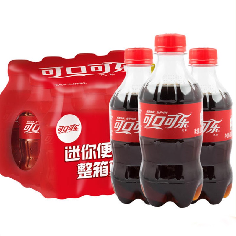 可口可乐300ml*6迷你小瓶装可乐夏日畅爽饮品整件包邮便碳酸汽水