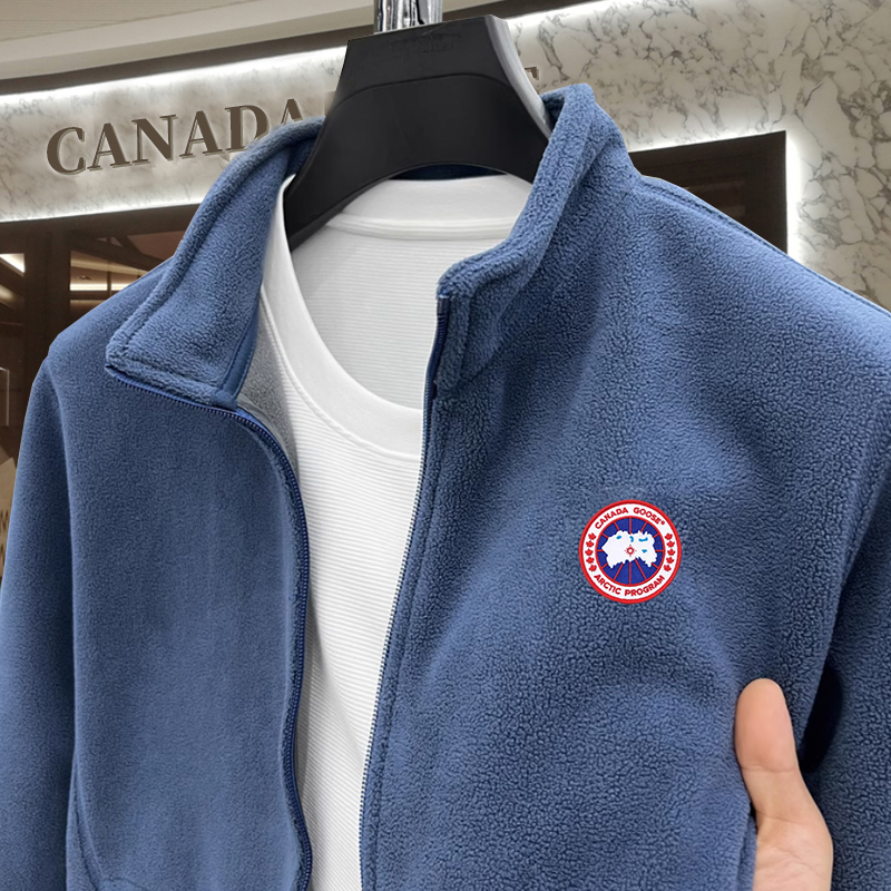 【少量现货】北美正品大鹅男士抓绒夹克立领户外加绒加厚休闲男外套