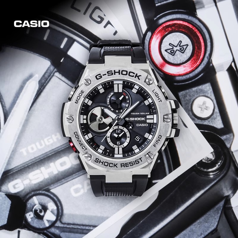 Casio/卡西欧GST-B100 钢铁之心一代 潮流光动能防水多功能腕表