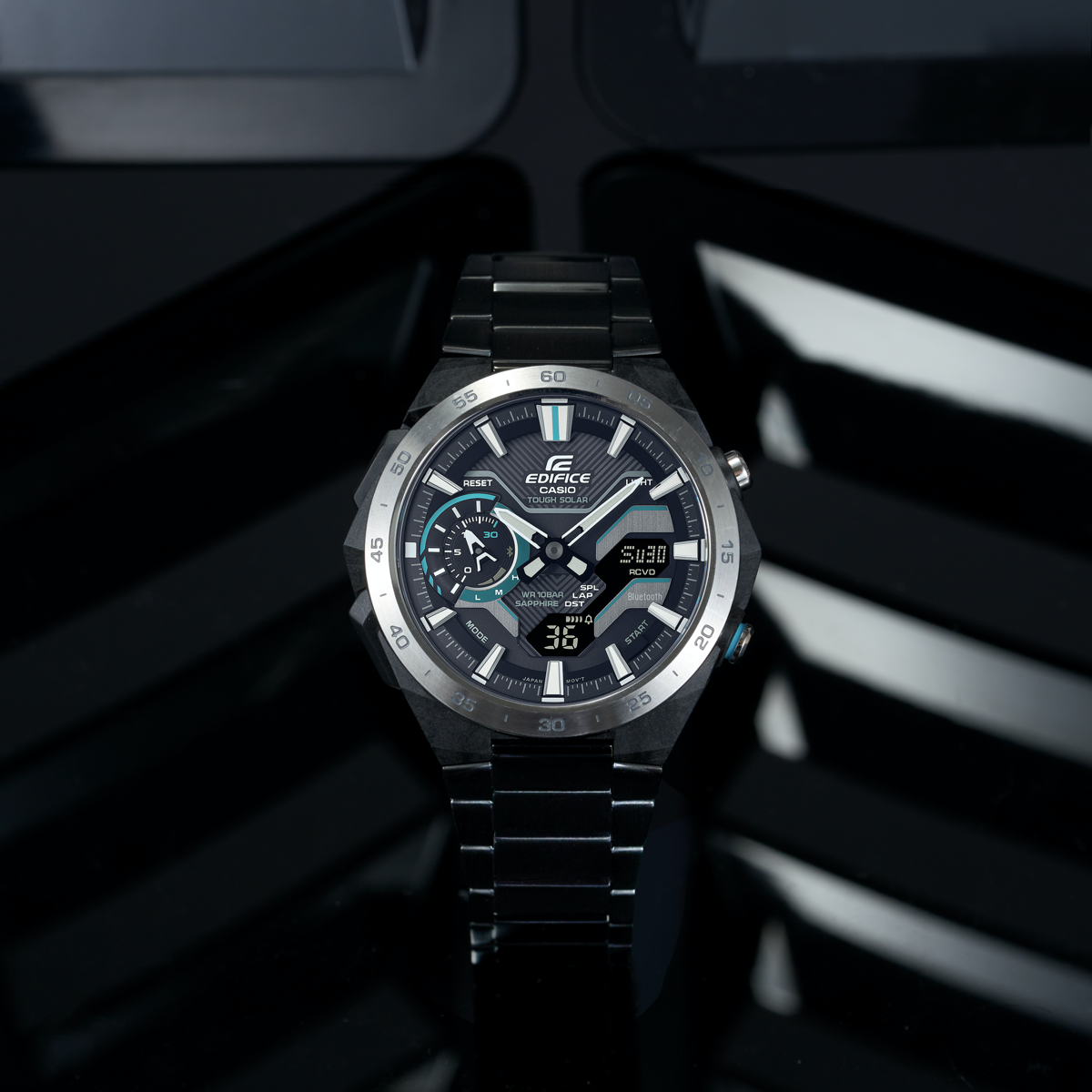 Casio/卡西欧赛车之心太阳能蓝牙蓝宝石玻璃时尚腕表ECB-2200