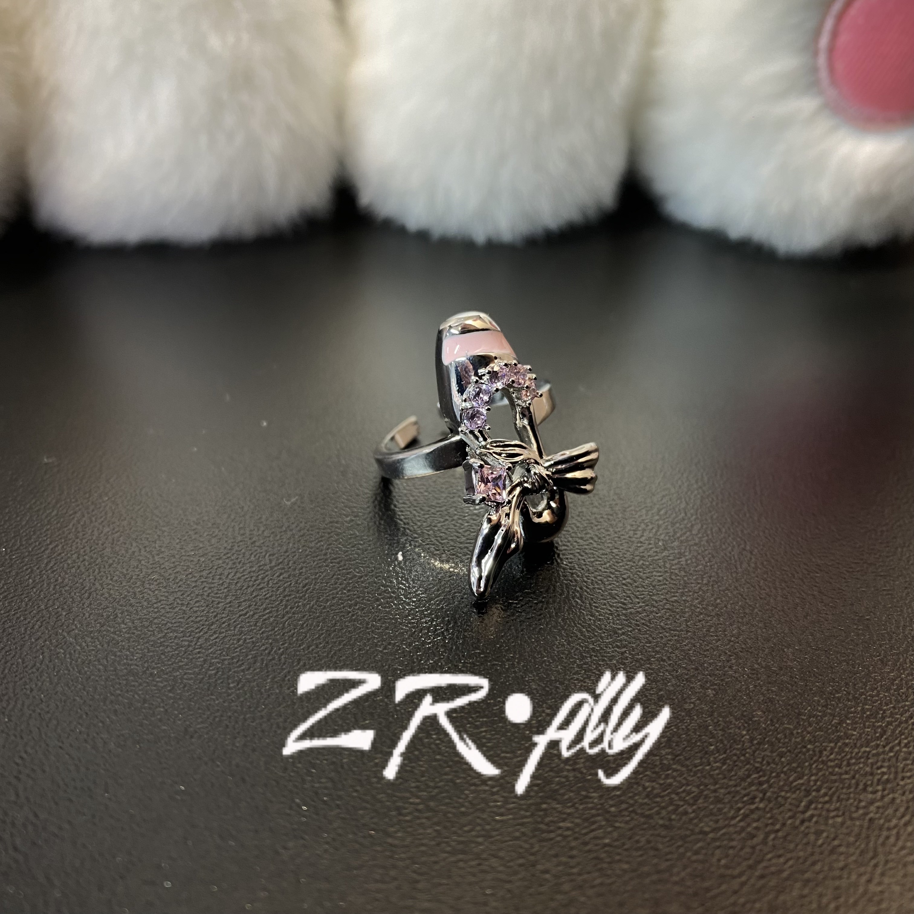 铜合金合成锆石戒指 时尚个性戒指3785