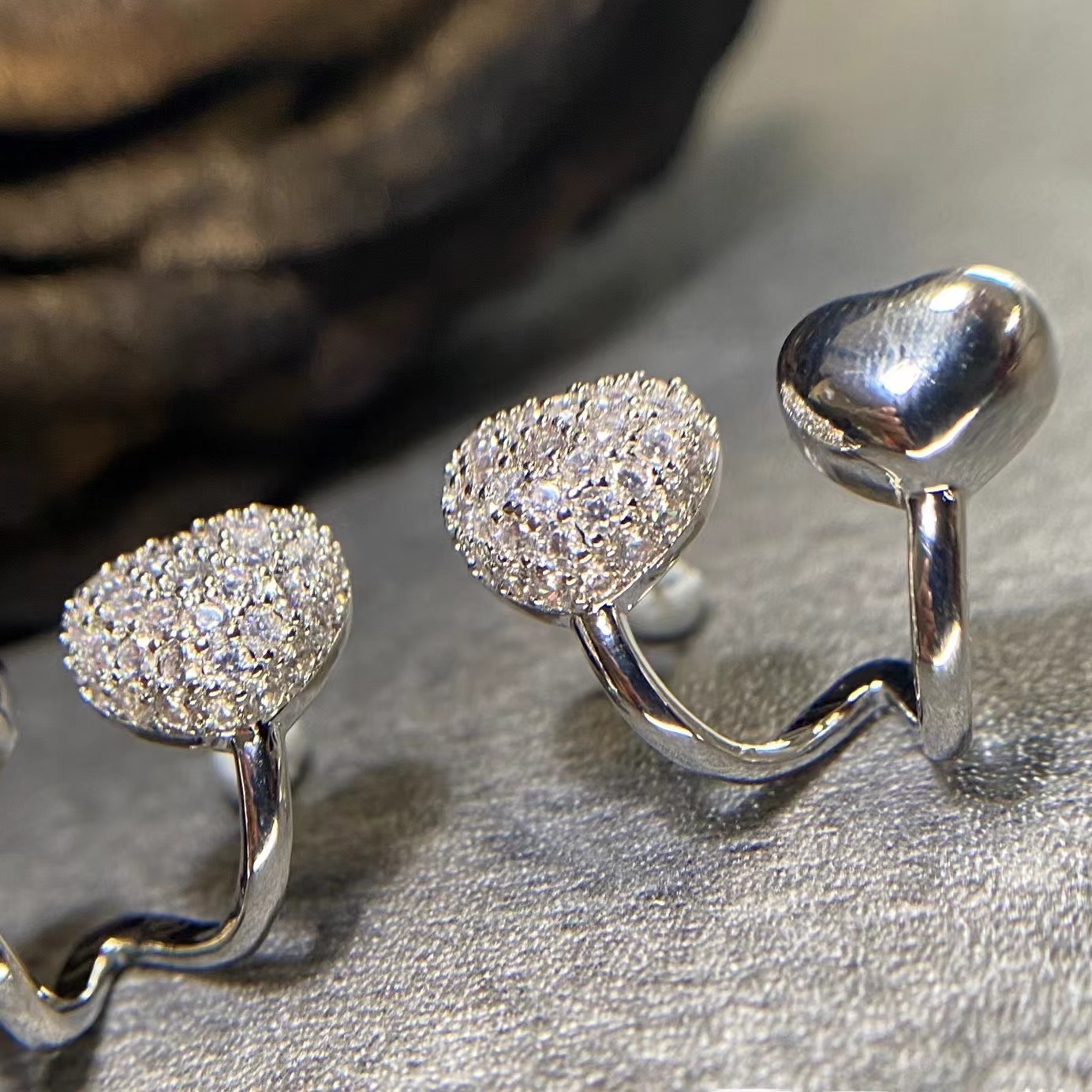 铜合金合成锆石耳饰 精致耳钉时尚轻奢耳饰8005