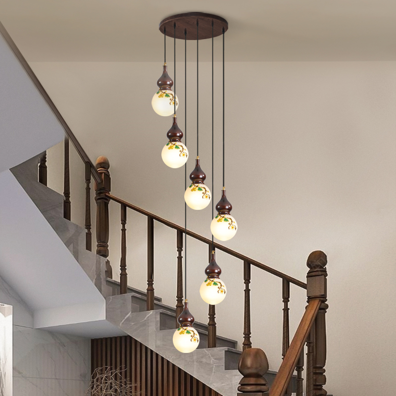 新中式全铜小吊灯餐厅吧台客厅背景墙卧室床头走廊过道国风全铜灯