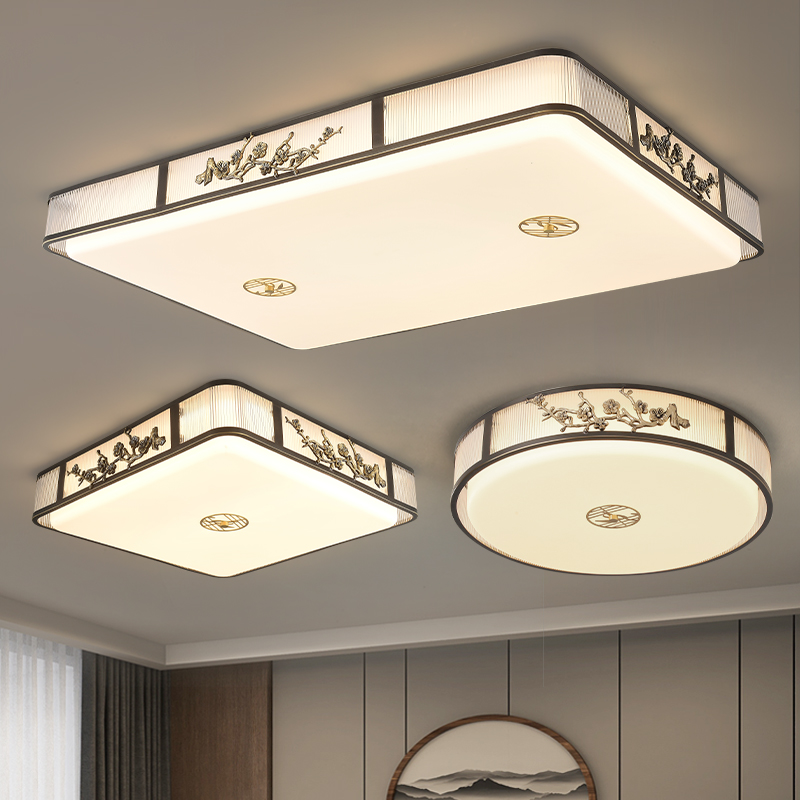 新中式全铜吸顶灯国风禅意简约大气客厅卧室书房卧室茶室灯