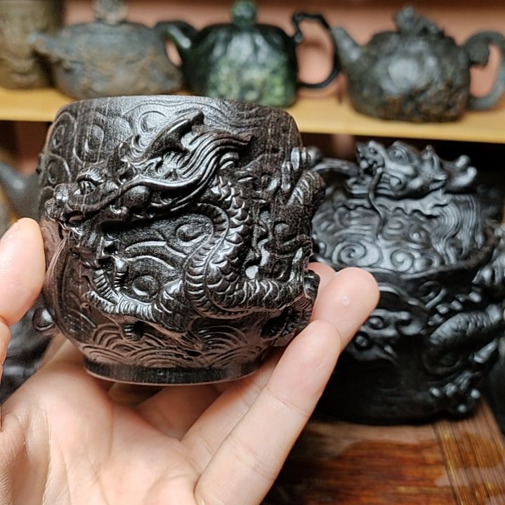 【闪购商品】紫砂茶杯繁**空龙杯