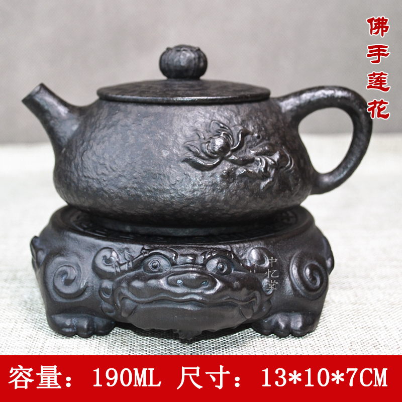 【佛手观音】孤品冰碛岩随心壶透光石茶壶精品全透光纯手工家用单壶