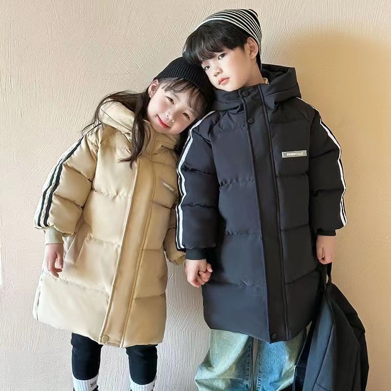新款儿童洋气棉服中长款加厚高档过膝男女童棉衣中大小童棉袄外套