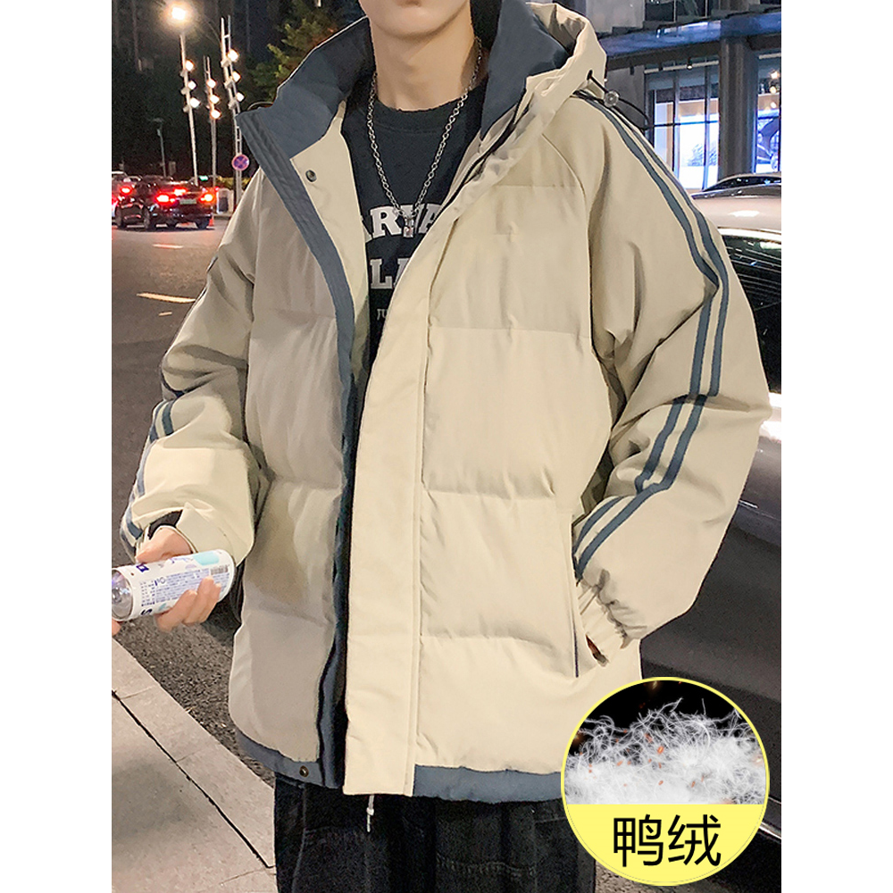 羽绒服男款冬季反季冬天加厚连帽港风潮牌帅气冬装白鸭绒外套休闲