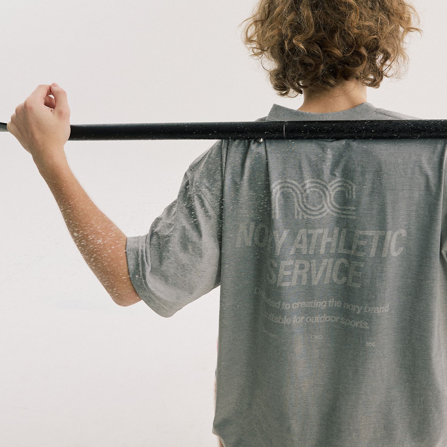 NORYBRAND 遇水显图案凉感轻薄速干圆领T恤 花纱面料短袖上衣