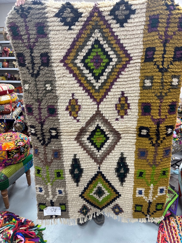 印度手工羊毛高货地毯150*90cm