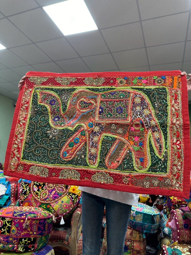 印度手工大象挂毯