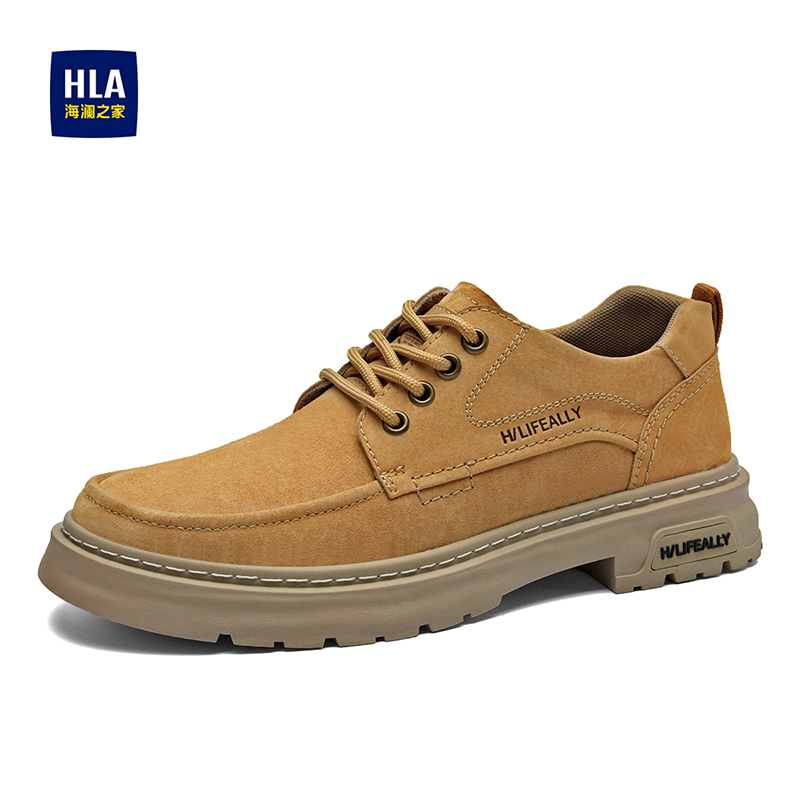 海澜之家男鞋2025秋冬新款马丁靴时尚舒适防滑耐磨低帮潮流工装鞋