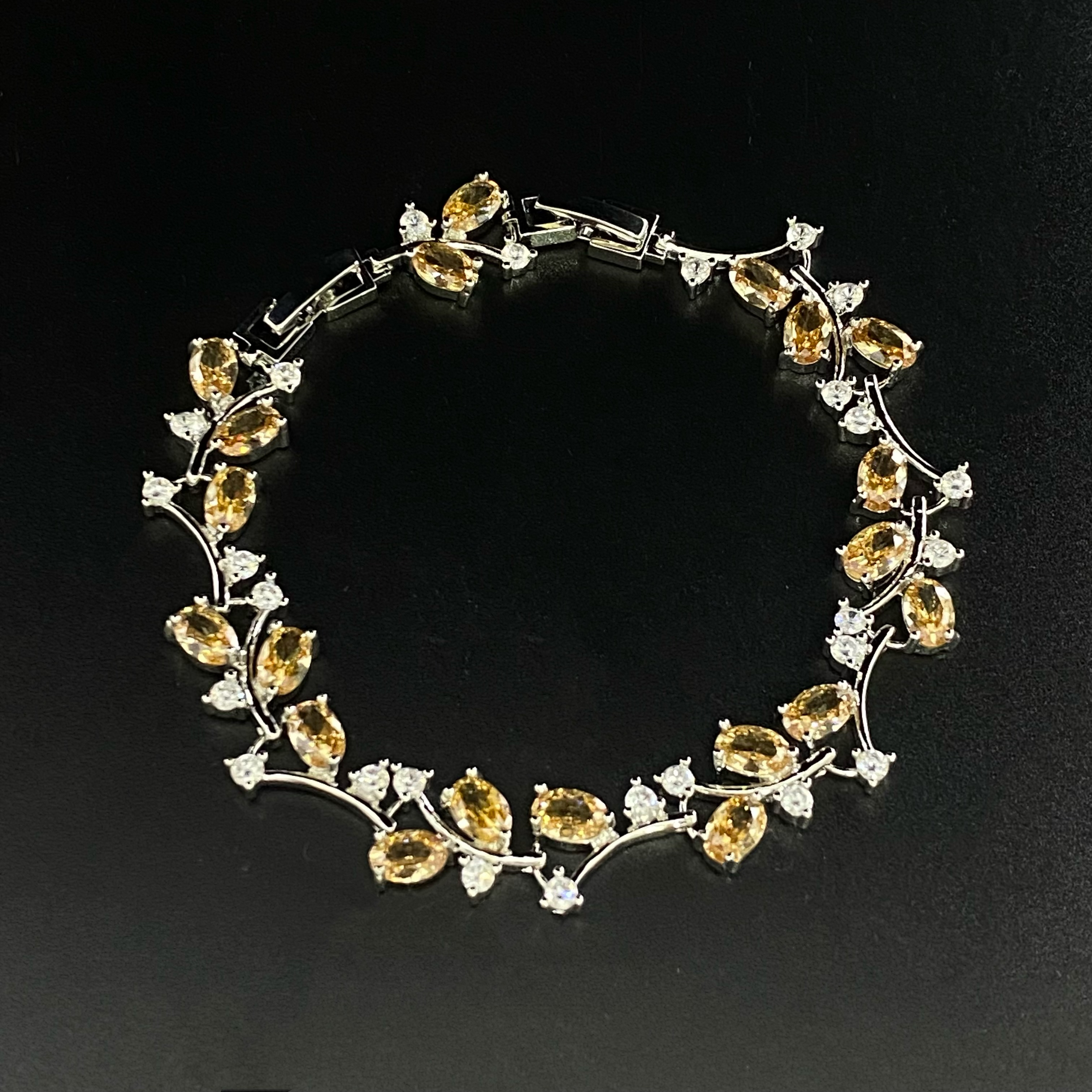 铜合金合成锆石手链 A565手链个性小众时尚欧美精致