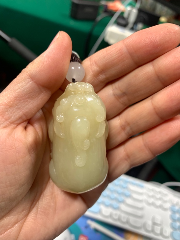 近代手工貔貅手把件
