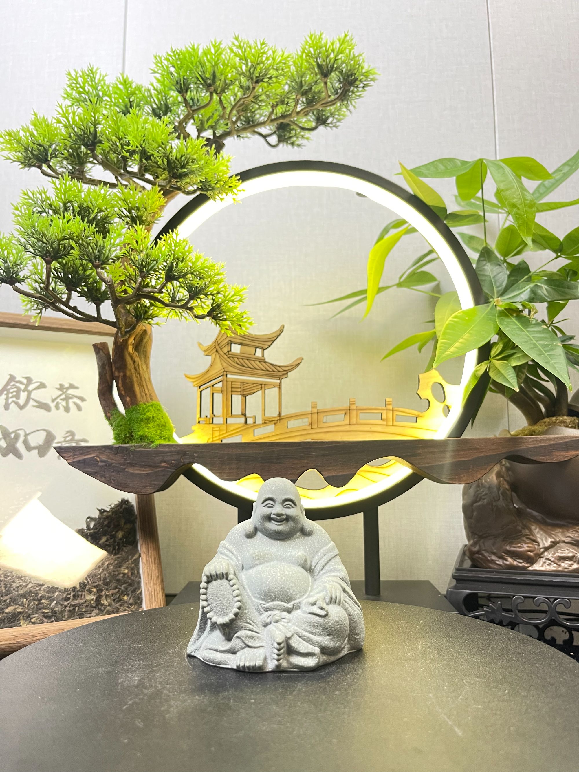 弥勒佛和尚创意手工小茶宠富甲一方小沙弥陶瓷客厅玄关办公室可爱