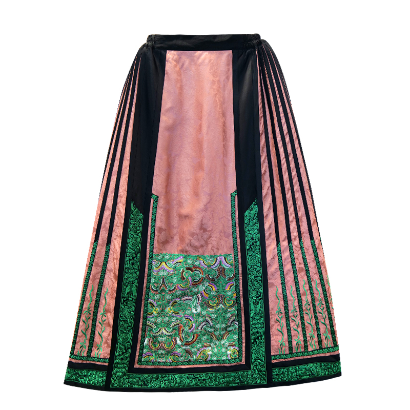 娑尔粉色马面裙-SI1BR02777