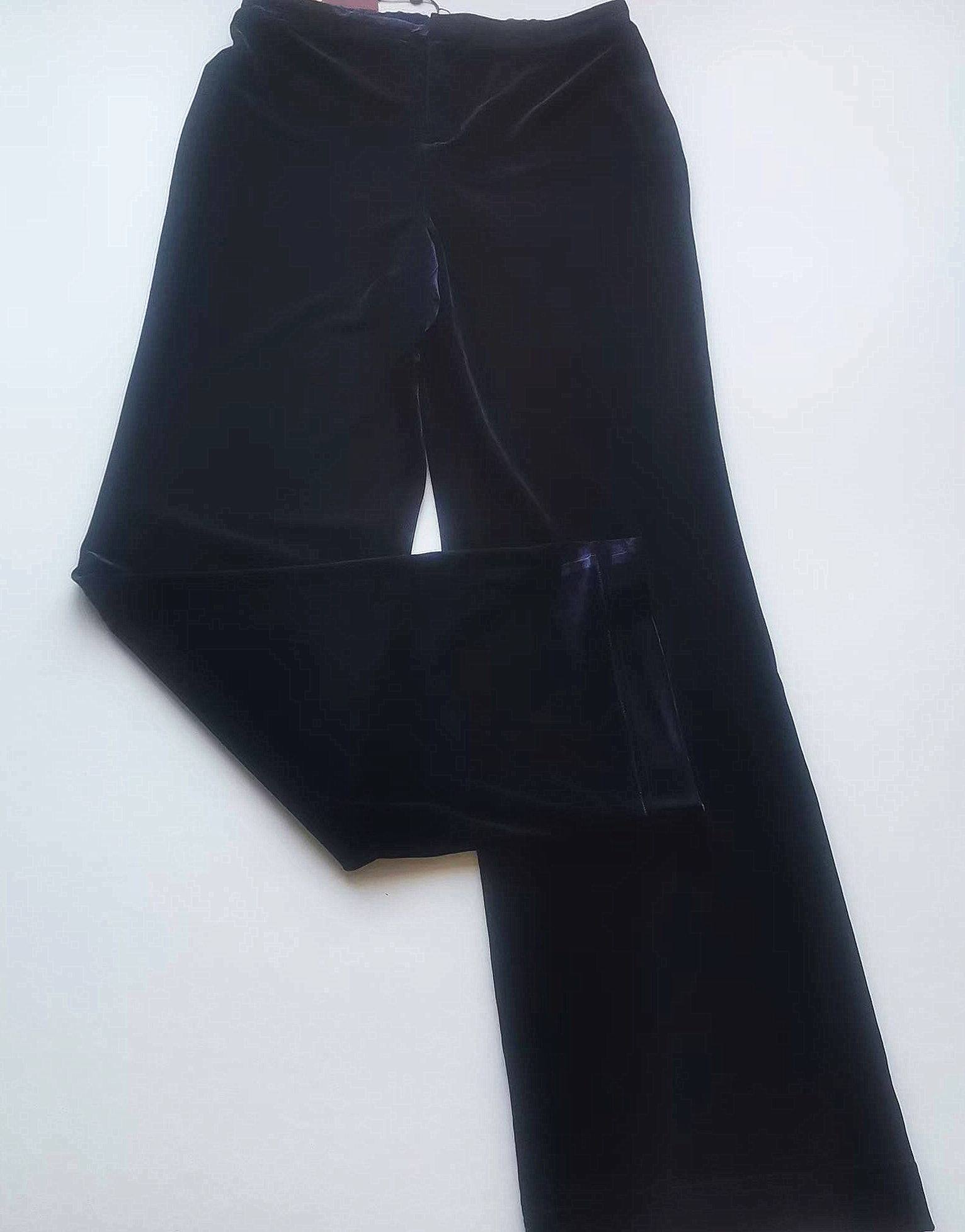 格格深蓝韩国绒百搭女直筒裤秋冬阔腿裤G93AM020947