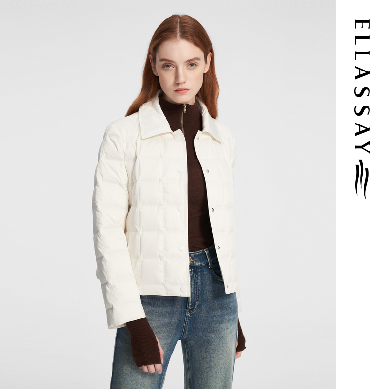 ELLASSAY歌力思鹅绒秋季气质简约通勤百搭羽绒服女EWE354L04900