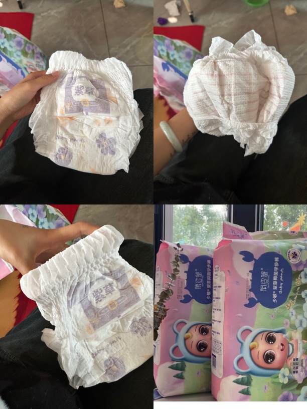 俏皮蟹尿不湿～八条紫草线➕泡泡腰围 超有性价比，防过敏不红屁屁✅