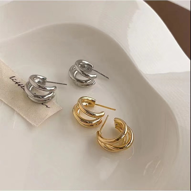 铜合金耳饰 ins个性耳圈百搭冷淡风韩版气质小众高级感耳饰8865