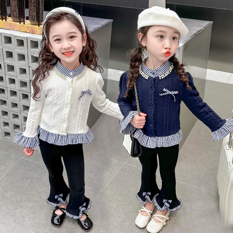 【富家千金】女童春秋套装2025新款儿童洋气秋季女宝宝小香风两件套