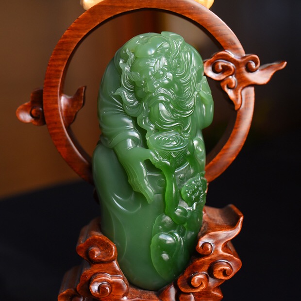 精品和田玉碧玉小把件 摆件