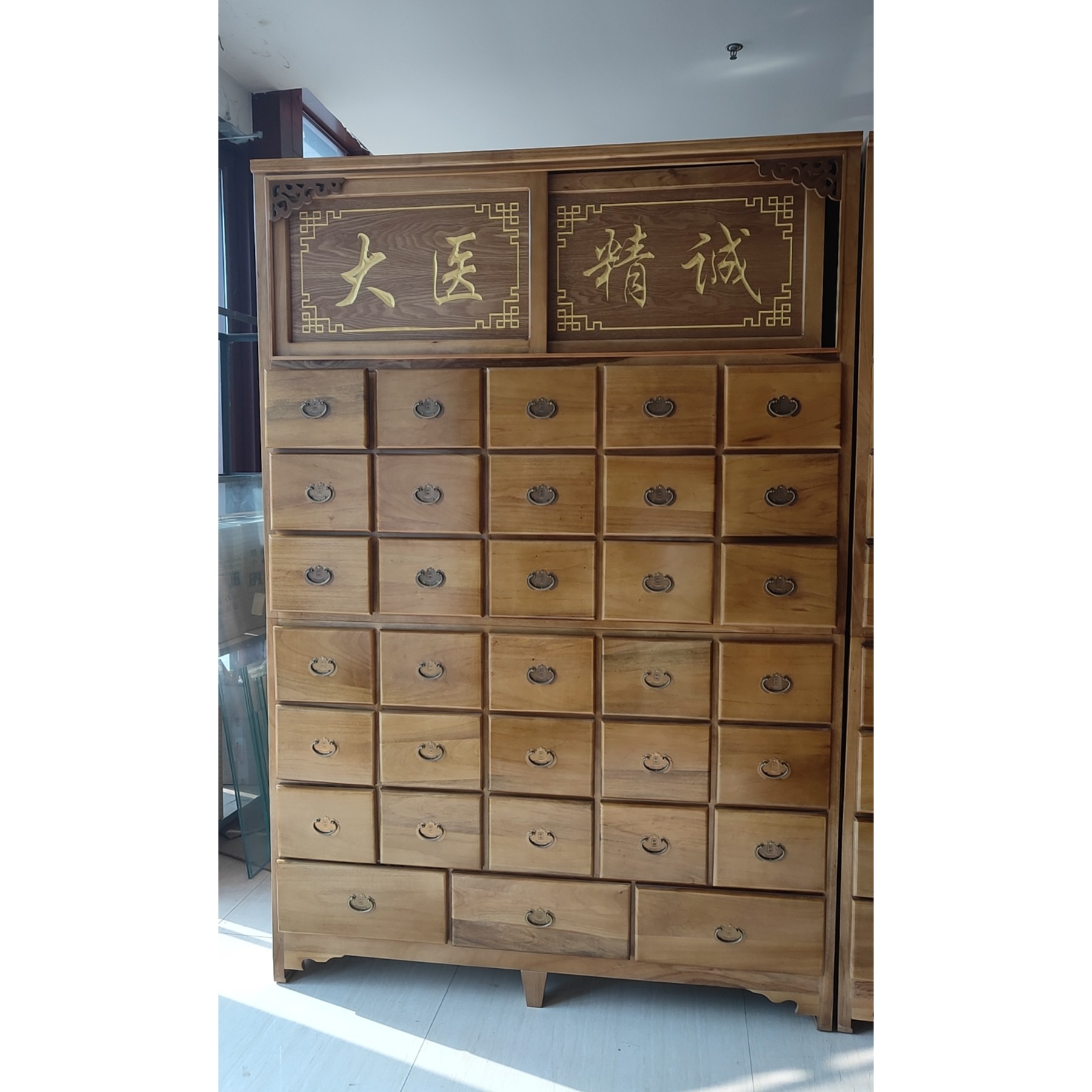 麒麟中药柜实木诊所中医斗柜经济型药橱香樟木草药架调剂台定制