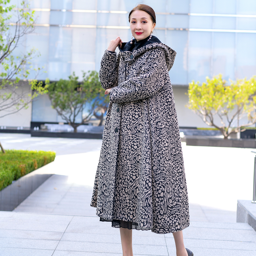 20691时尚宽松中长款秋冬大衣