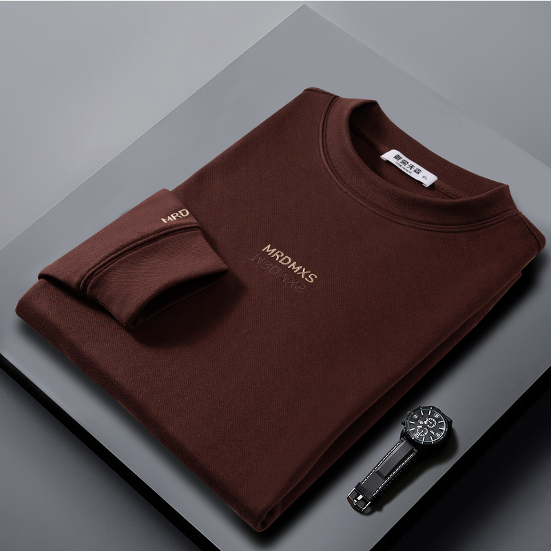 戴蒙先森男士春秋季新款双面德卡绒打底衫时尚半高领商务休闲男裤