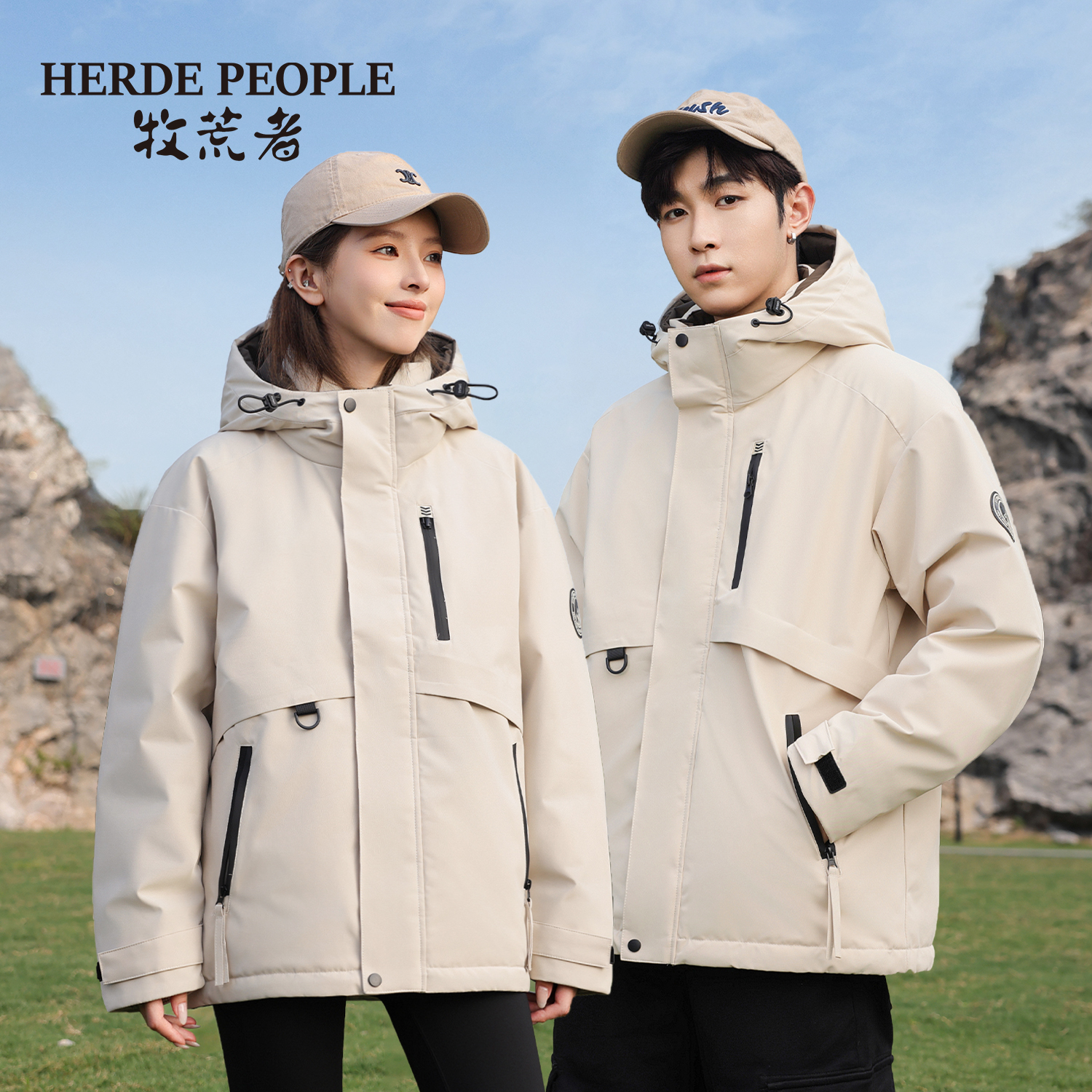 牧荒者2025冬季情侣款保暖羽绒服外套AK509988-cc