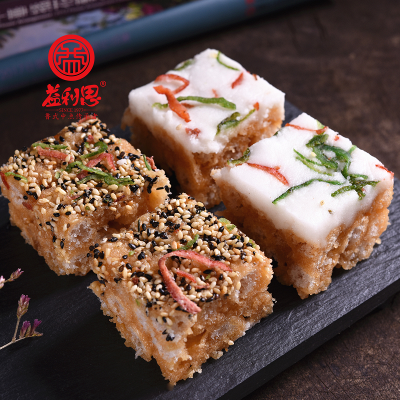 益利思老济南益康百粒糕百子籽糕传统工艺制作中式糕点零食甜品